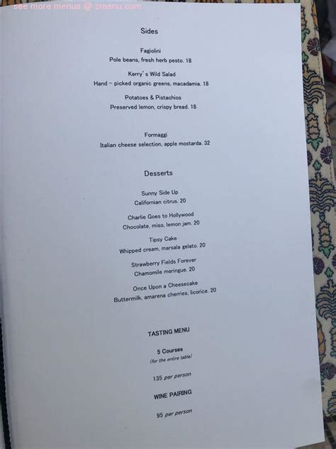 gucci osteria menu